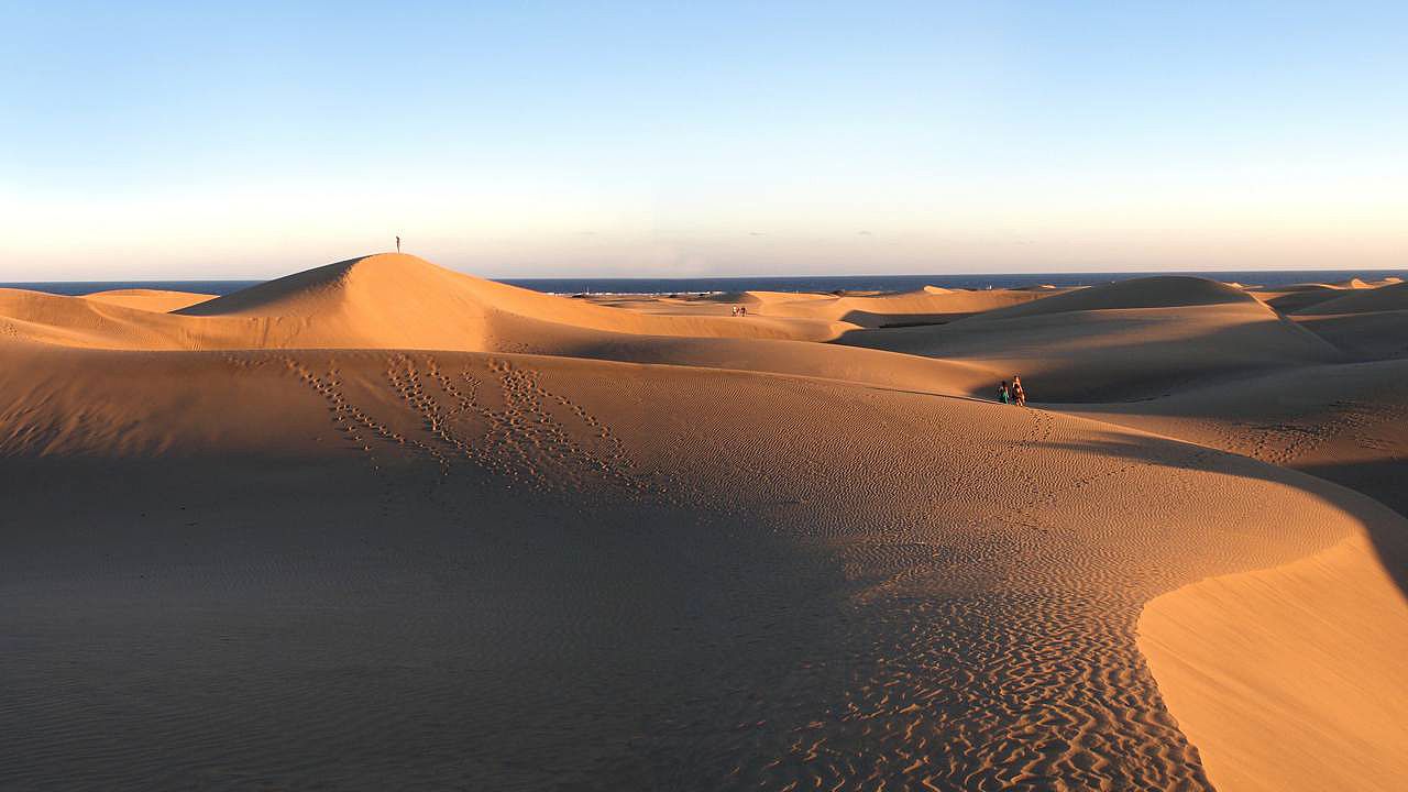Dunas de Maspalomas en Gran Canaria Dunas de Maspalomas en Gran Canaria
