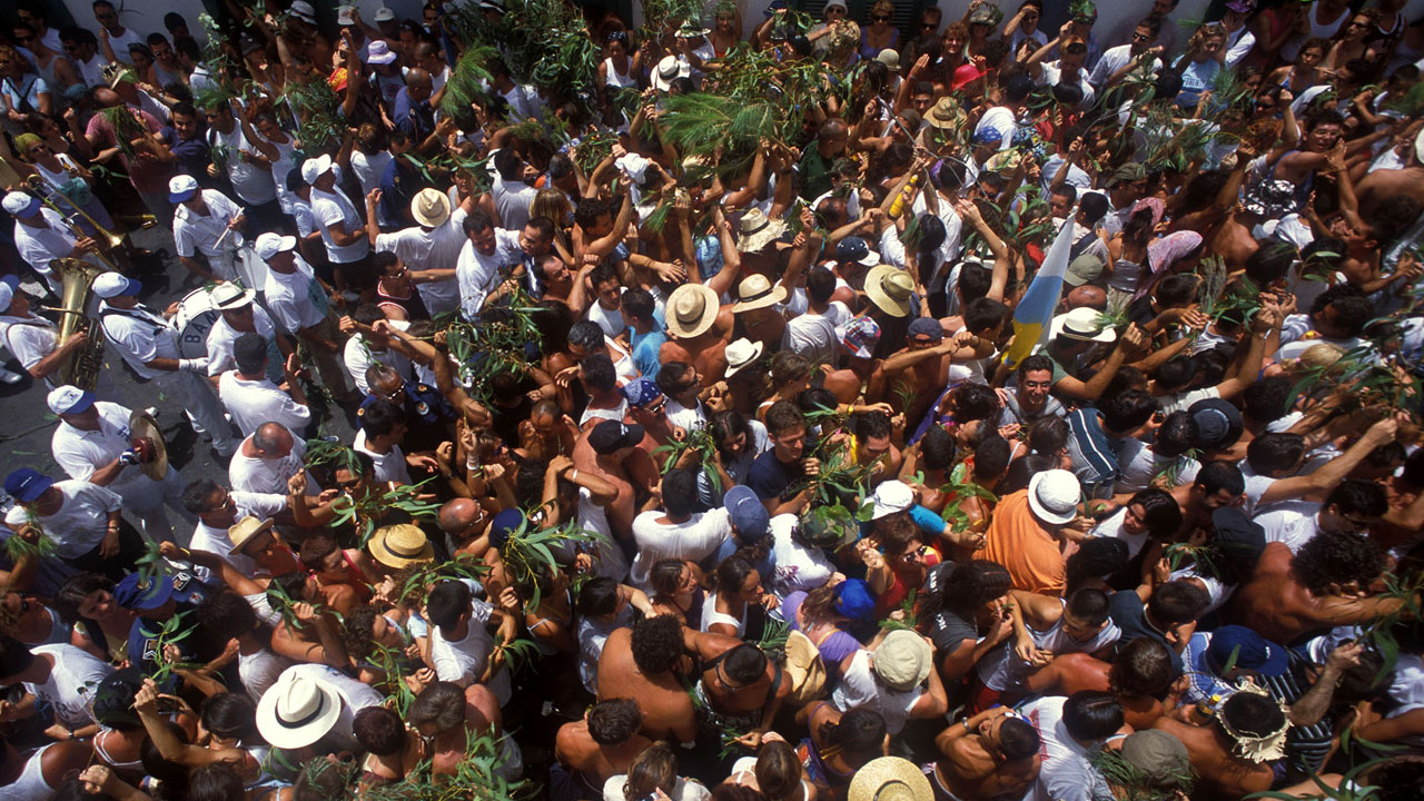 Celebrations of La Rama, next to the Hermitage of Las Nieves, in Agaete. Gran Canaria Celebrations of La Rama, next to the Hermitage of Las Nieves, in Agaete. Gran Canaria