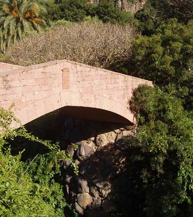 Puente de piedra en el Jardín Botánico Viera y Clavijo (Jardín Canario), en Gran Canaria Puente de piedra en el Jardín Botánico Viera y Clavijo (Jardín Canario), en Gran Canaria