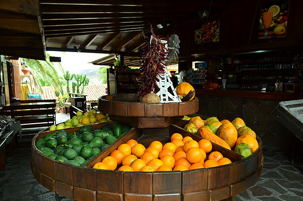 [] Detalle de frutas en un restaurante de Gran Canaria