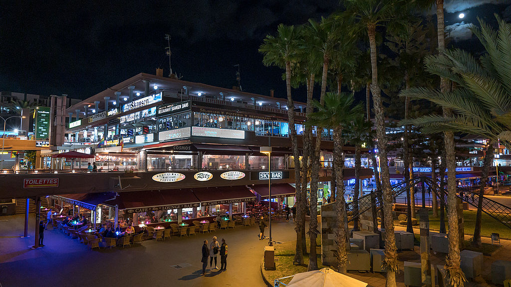 View of the Yumbo Shopping centre, at Playa del Inglés.