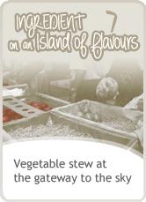 Vegetable stew at the gateway to the sky