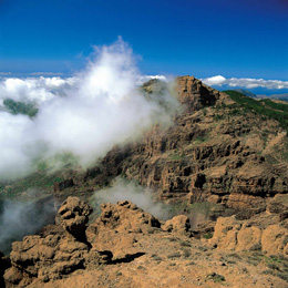 Det bergiga inre av ön Gran Canaria