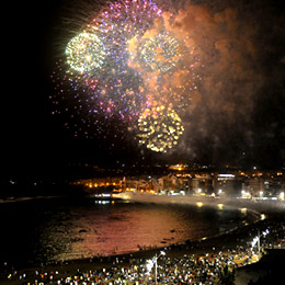 Festivities in Honour of San Juan on the beach at Las Canteras