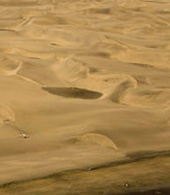 Vue aérienne de la vaste étendue de dunes de Maspalomas