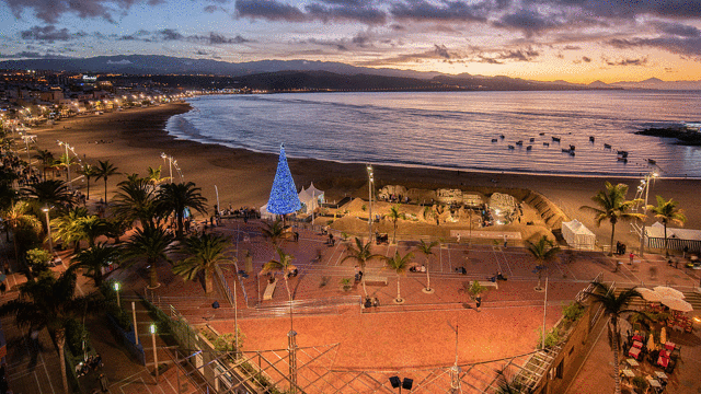 The Sand Nativity Scene at Las Canteras beach 