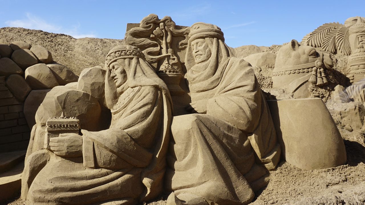The Las Canteras Sand Nativity Scene