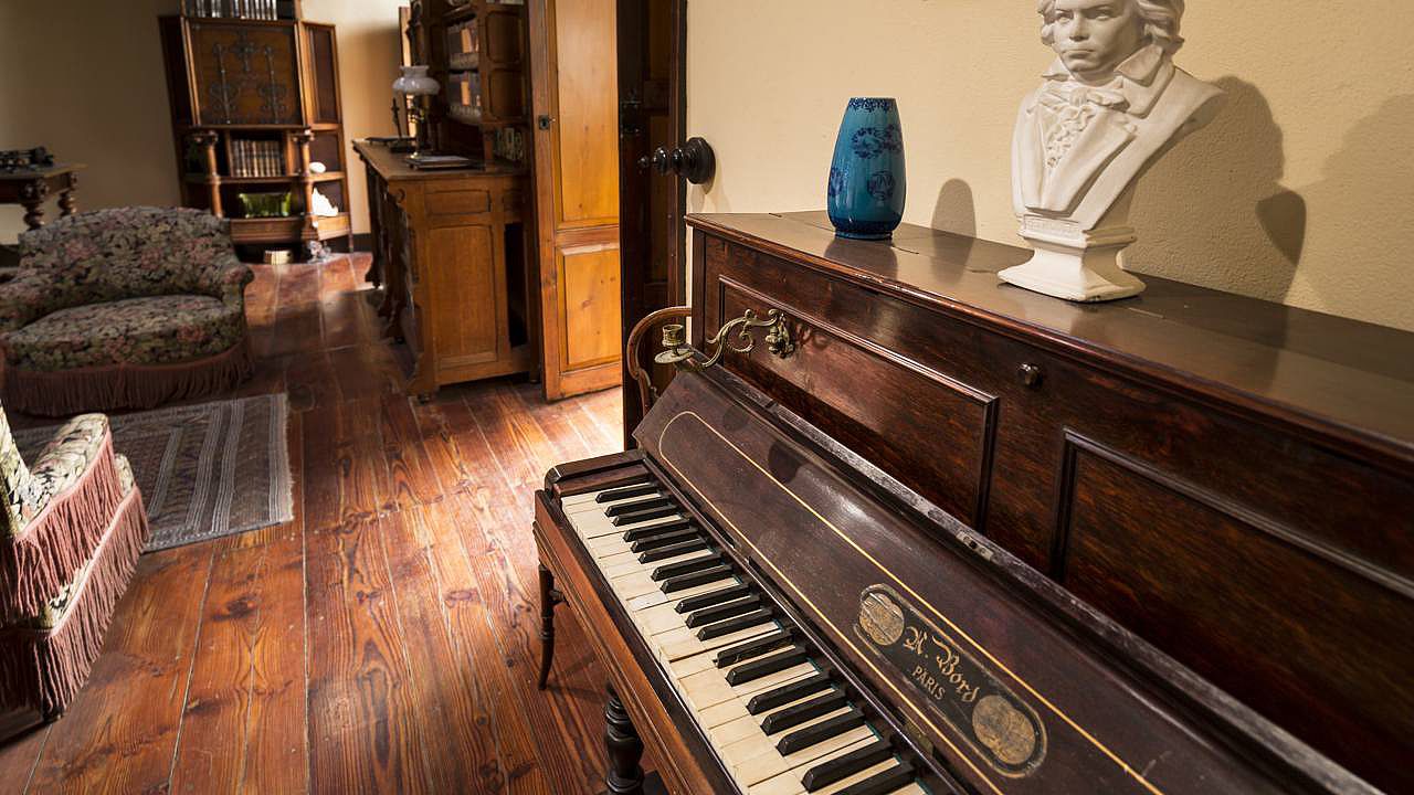 The Beethoven piano in the inside of the Benito Pérez Galdós House Museum