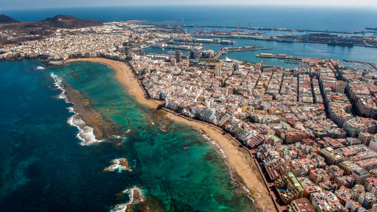 Vista aerea de la zona Puerto - Canteras