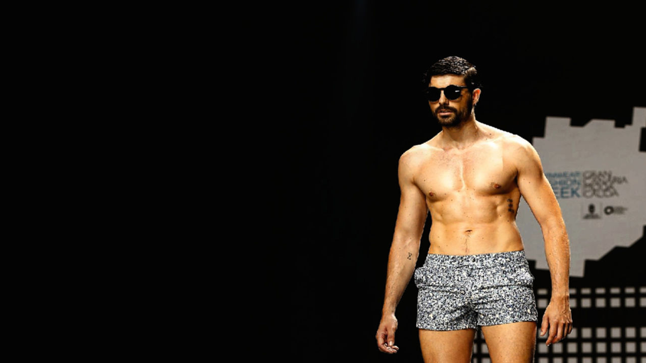 Fran Guzmán en la pasarela de Gran Canaria Moda Cálida