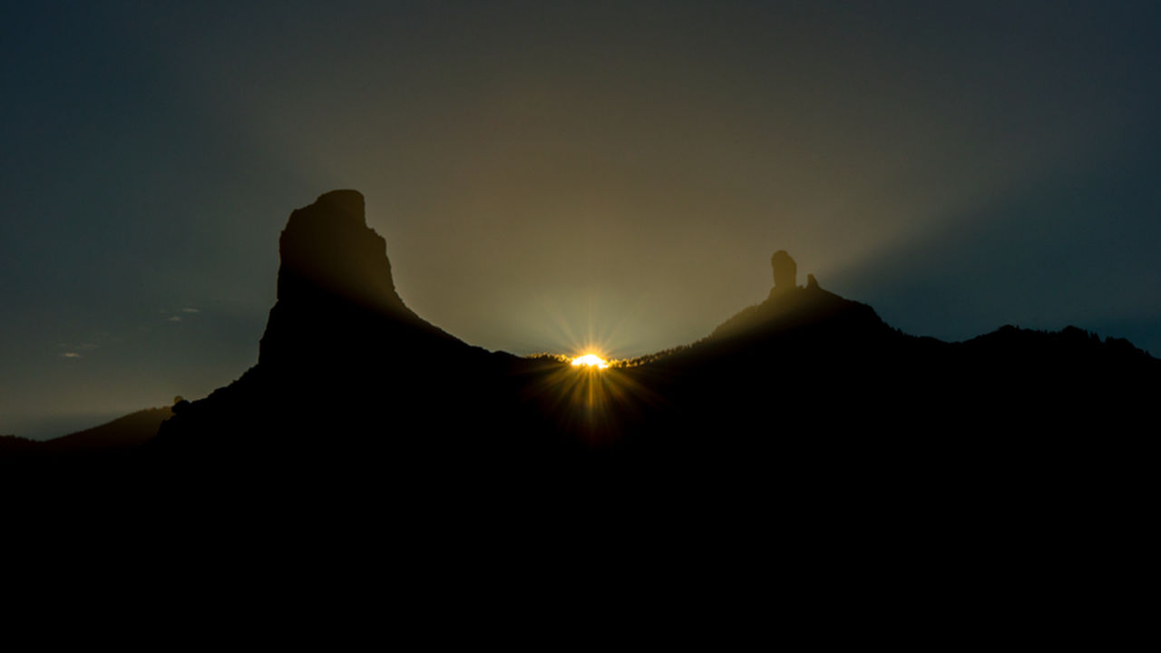 Solsticio de Invierno. Roque Bentayga y Roque Nublo