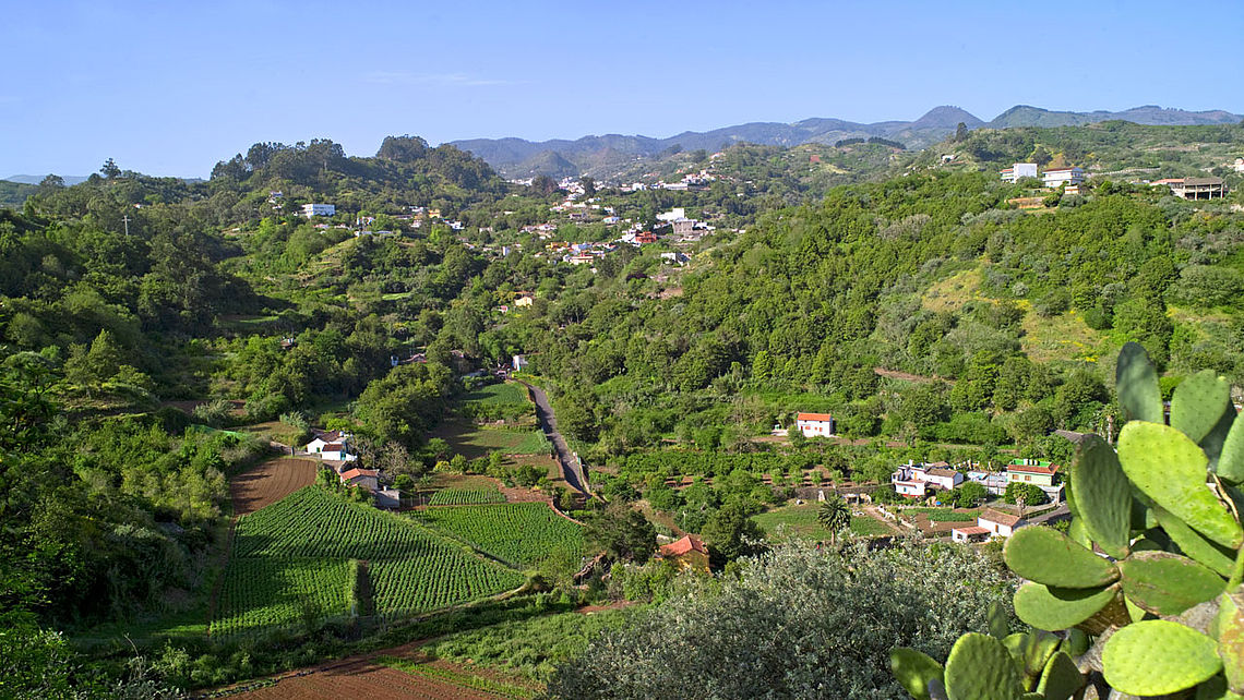 Vista de Valleseco, municipio de Gran Canaria