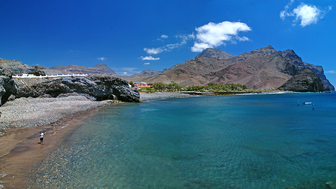 Vista de la Playa de la Aldea y del Charco