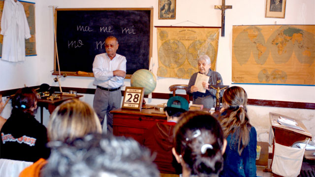 Museo vivo de antigua escuela. Foto de Proyecto La Aldea