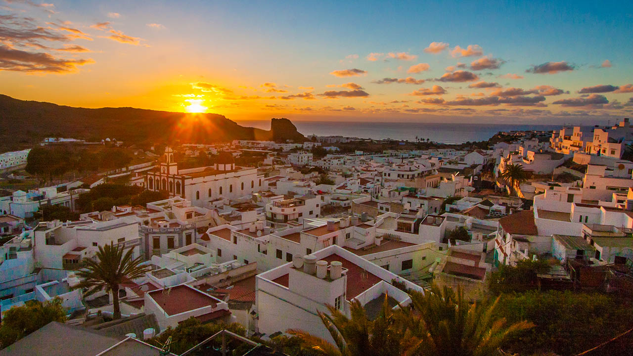Vista general de Agaete, Gran Canaria