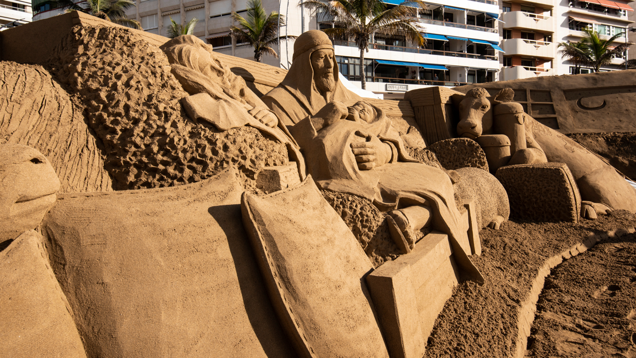 Belén de Arena en la Playa de Las Canteras