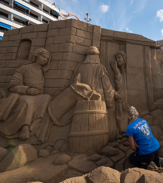 Belén de Arena en la Playa de Las Canteras