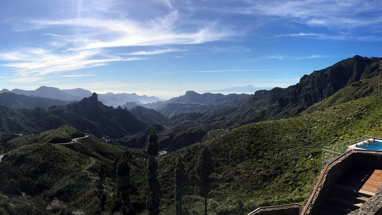 Vistas desde el Mirador/Terraza del Parador Cruz de Tejeda