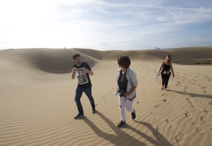 Rodaje en las Dunas de Maspalomas