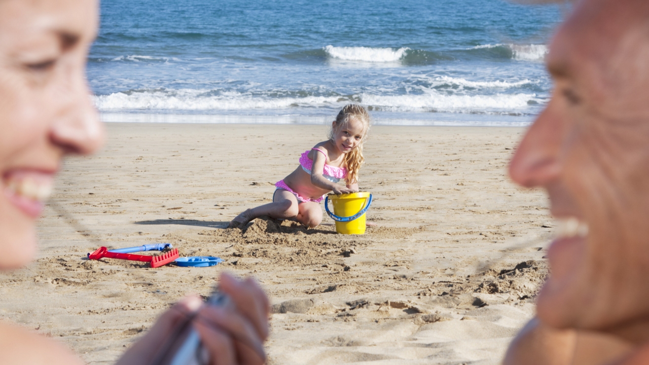 A family enjoying a day out on the island of Gran Canaria