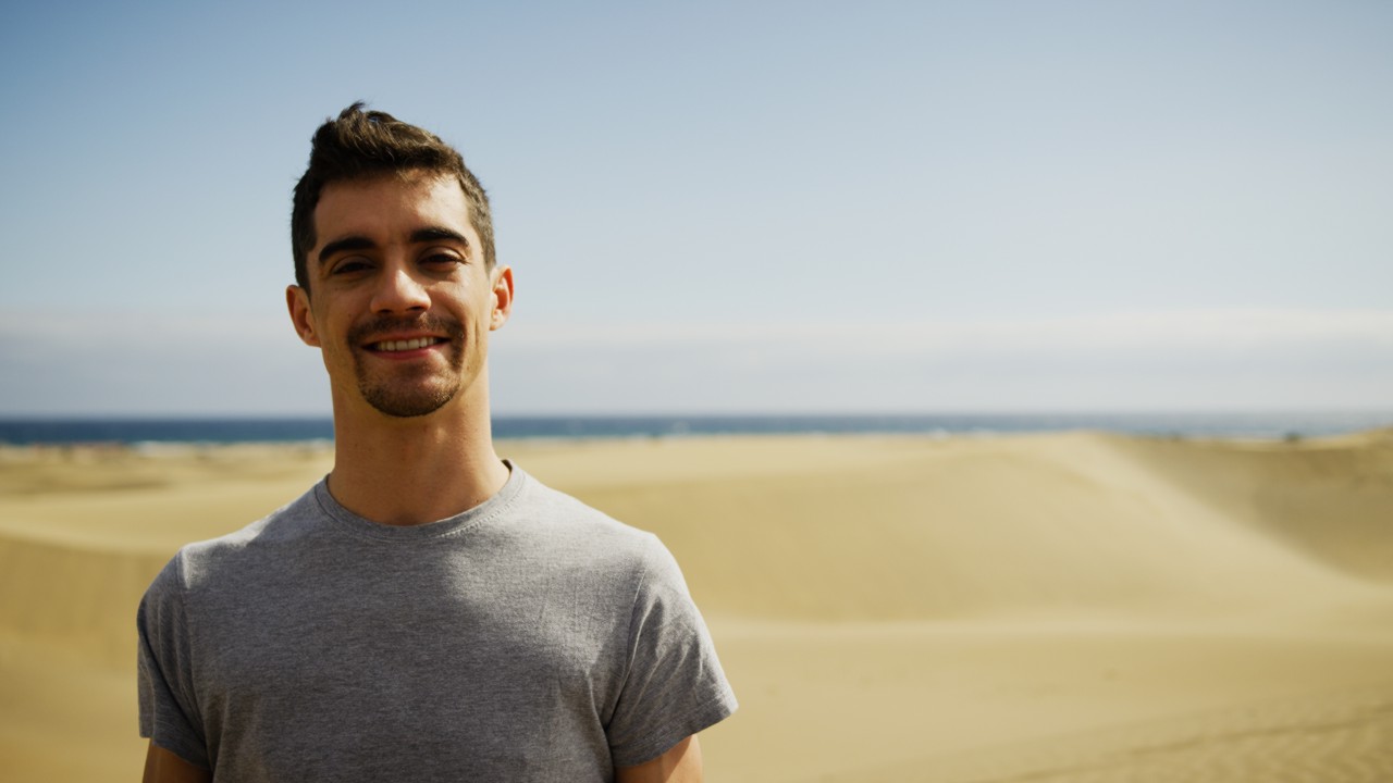 Javier Fernández, patinador español, en Maspalomas