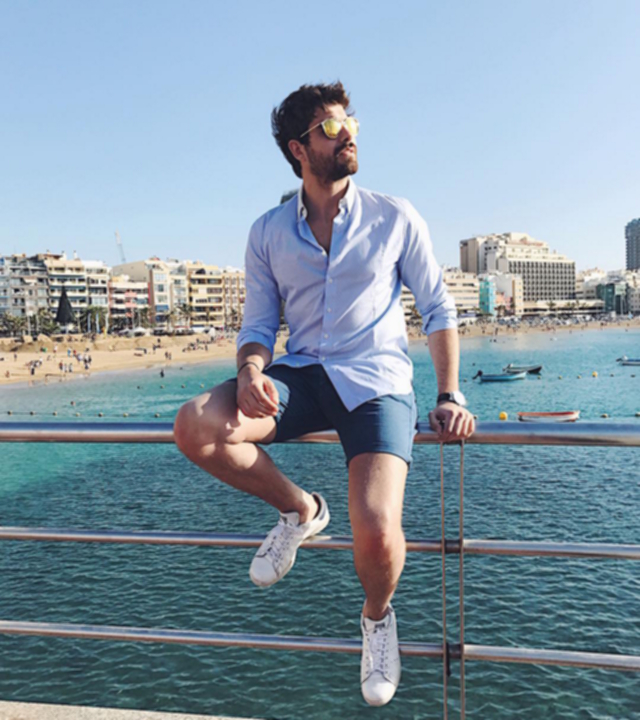 Fran Guzmán posa en la Playa de Las Canteras