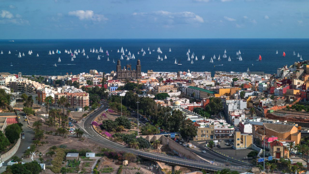 Vista de parte de la ciudad de Las Palmas de Gran Canaria