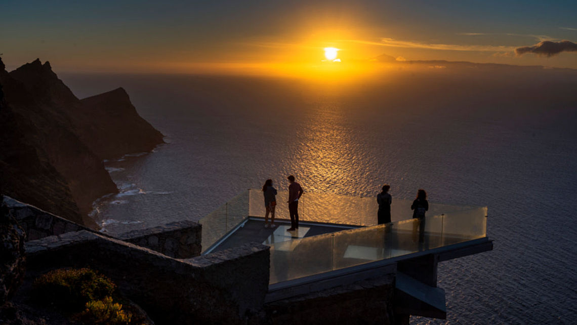 Atardecer desde el Mirador El Balcón, en La Aldea de San Nicolás