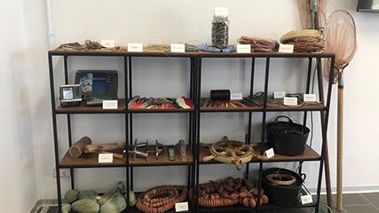 Close-up of the interior of the Fishing Museum in Mogán