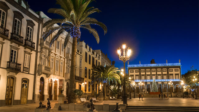 Plaza de Santa Ana en Navidad