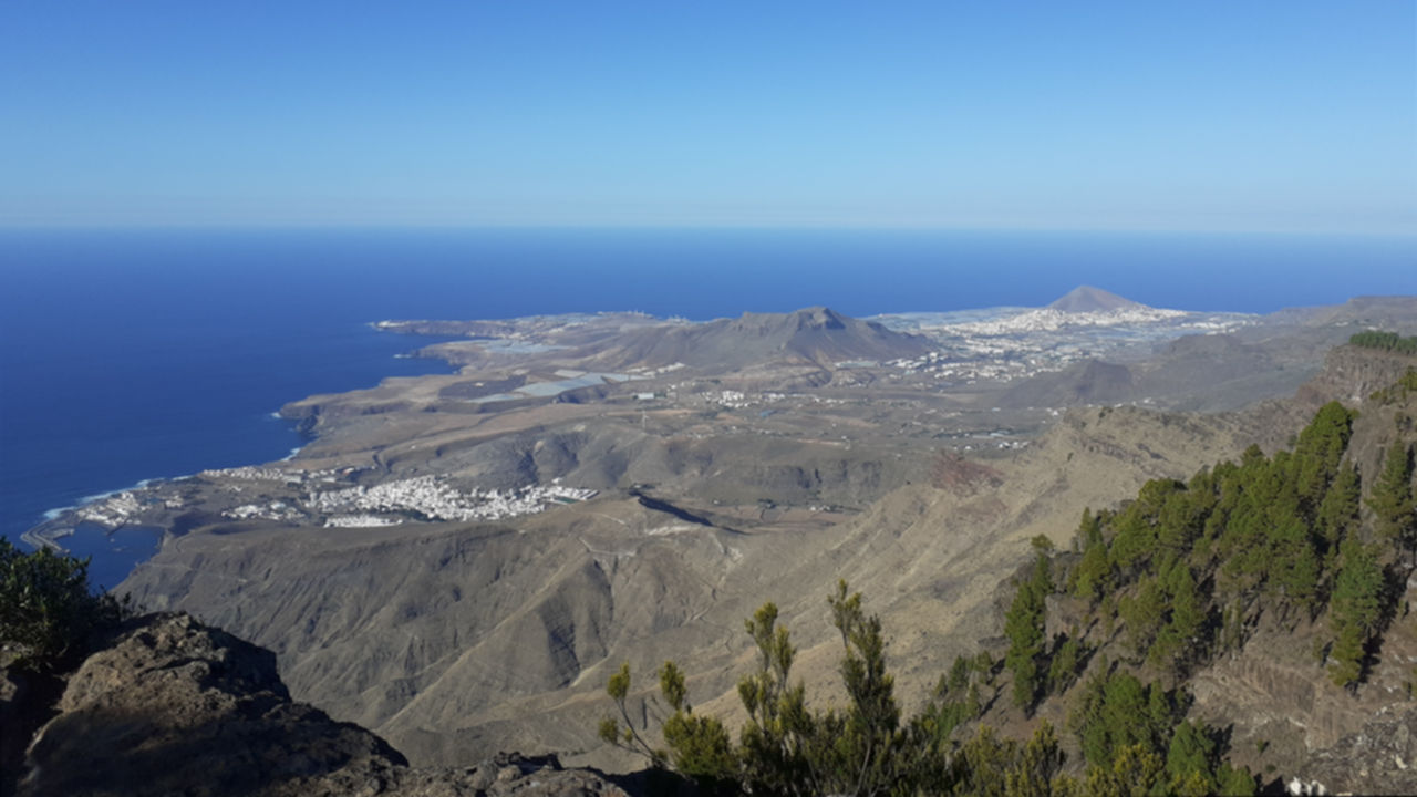 Agaete y Gáldar desde Tamadaba