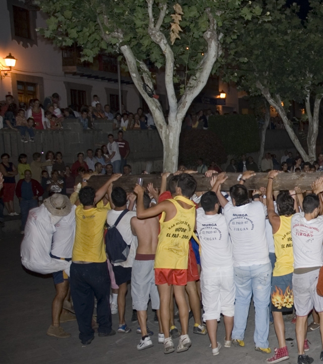 Traída del Palo, at the Fiestas of San Roque, Firgas