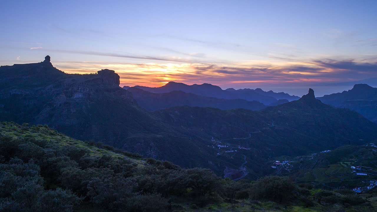 Atardecer desde el Mirador de Degollada de Becerra Atardecer desde el Mirador de Degollada de Becerra