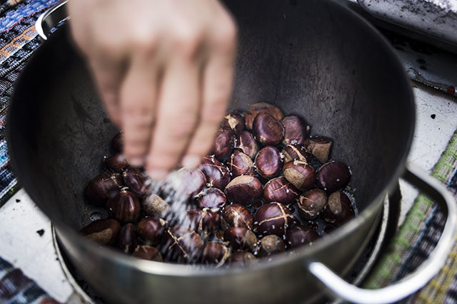 Sweet roasted chestnuts