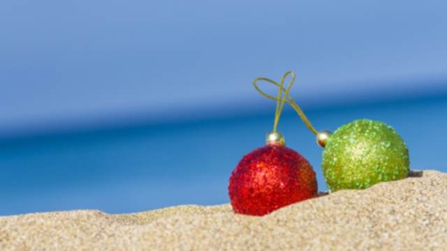 Detalle de la Navidad en la playa Detalle de la Navidad en la playa