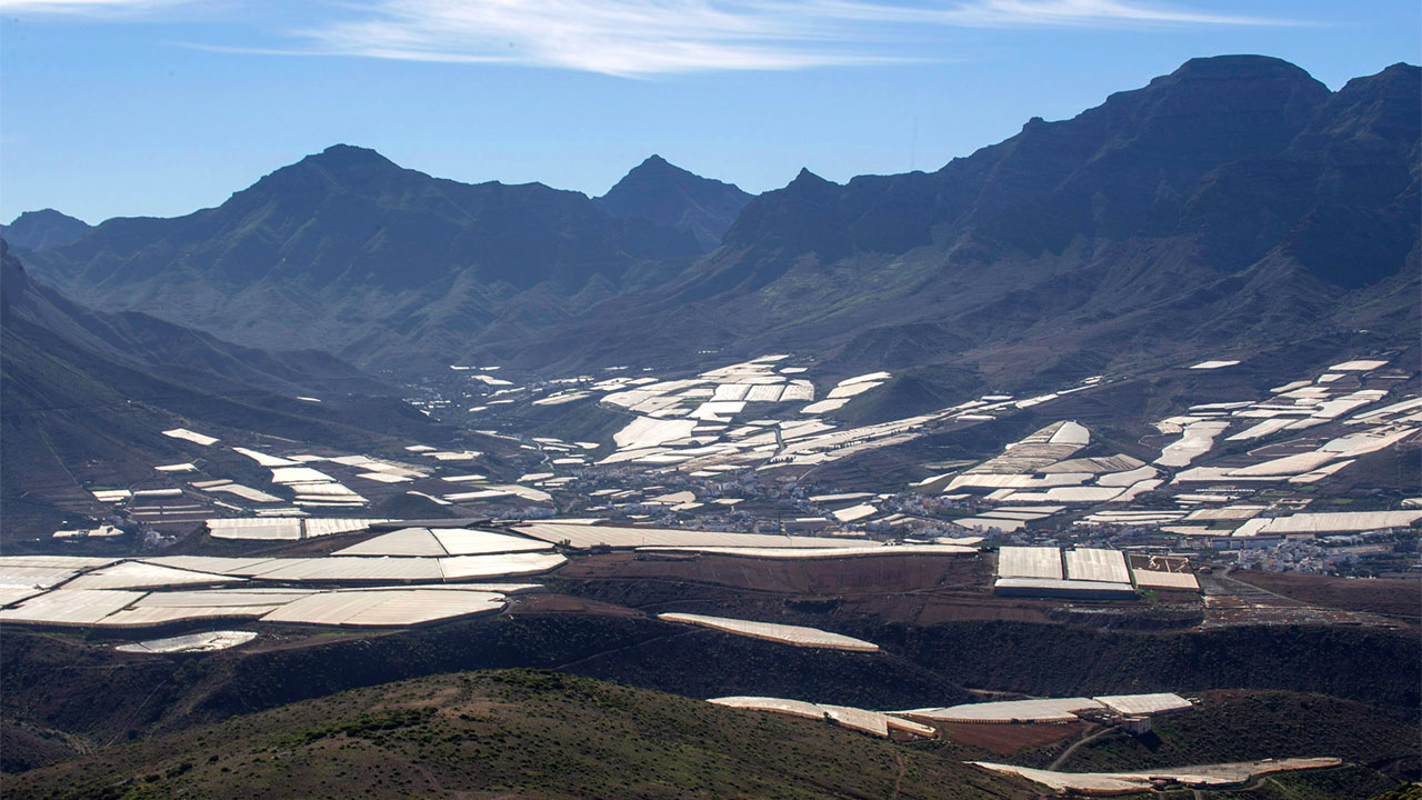 Invernaderos en La Aldea de San Nicolás, en Gran Canaria