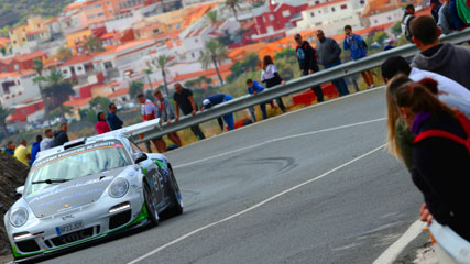 Tramo del Rally Islas Canarias, en una edición anterior del evento. En la isla de Gran Canaria