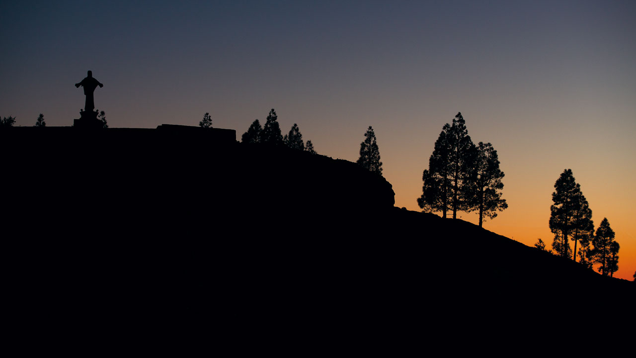 Atardecer en Artenara, municipio de Gran Canaria