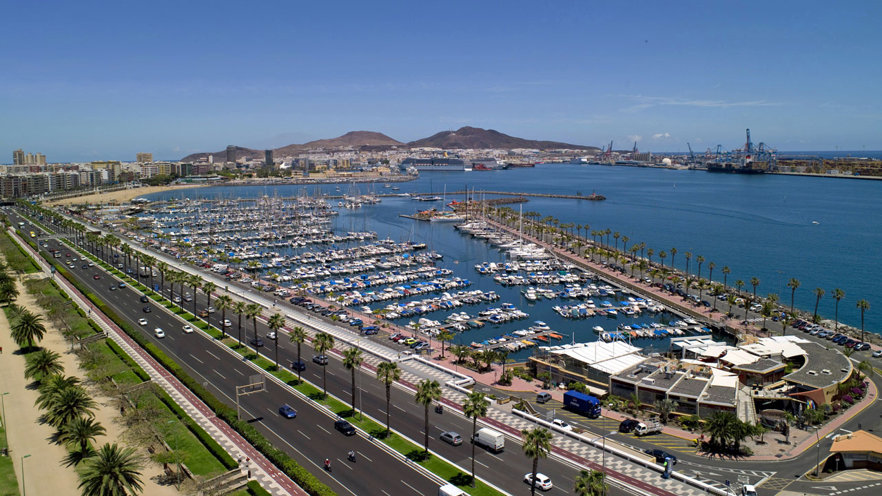 Vista de la Zona Puerto en Las Palmas de Gran Canaria