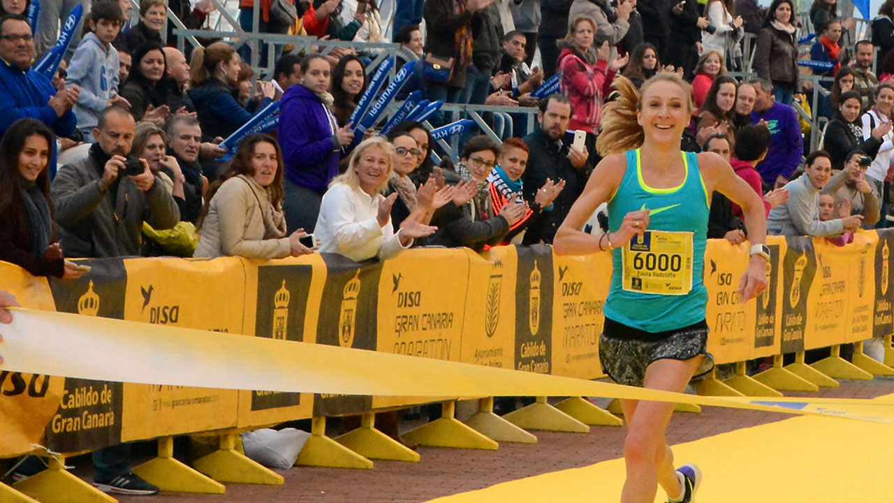 Athlete Paula Radcliffe, ambassador of the 2014 edition of the Gran Canaria Marathon