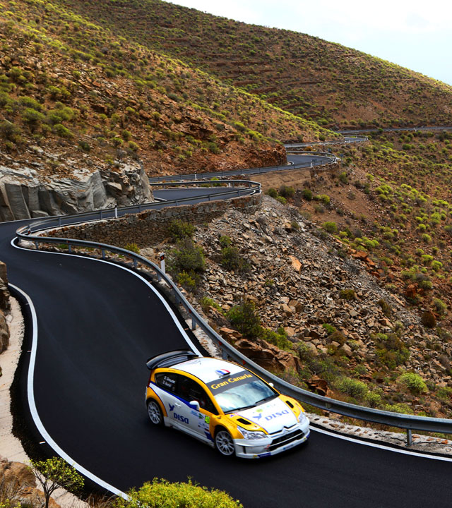 Tramo del Rally Islas Canarias en una edición anterior, en Gran Canaria