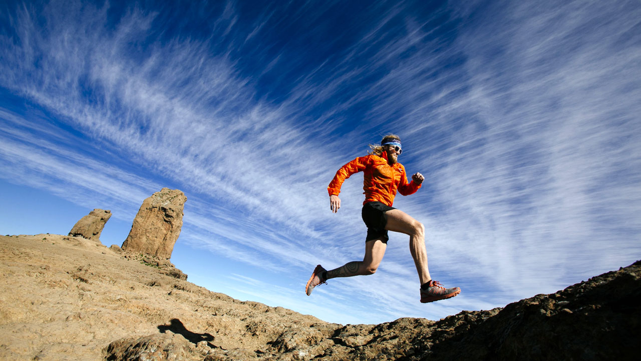 Timothy Olson training for the Transgrancanaria on the Island of Gran Canaria