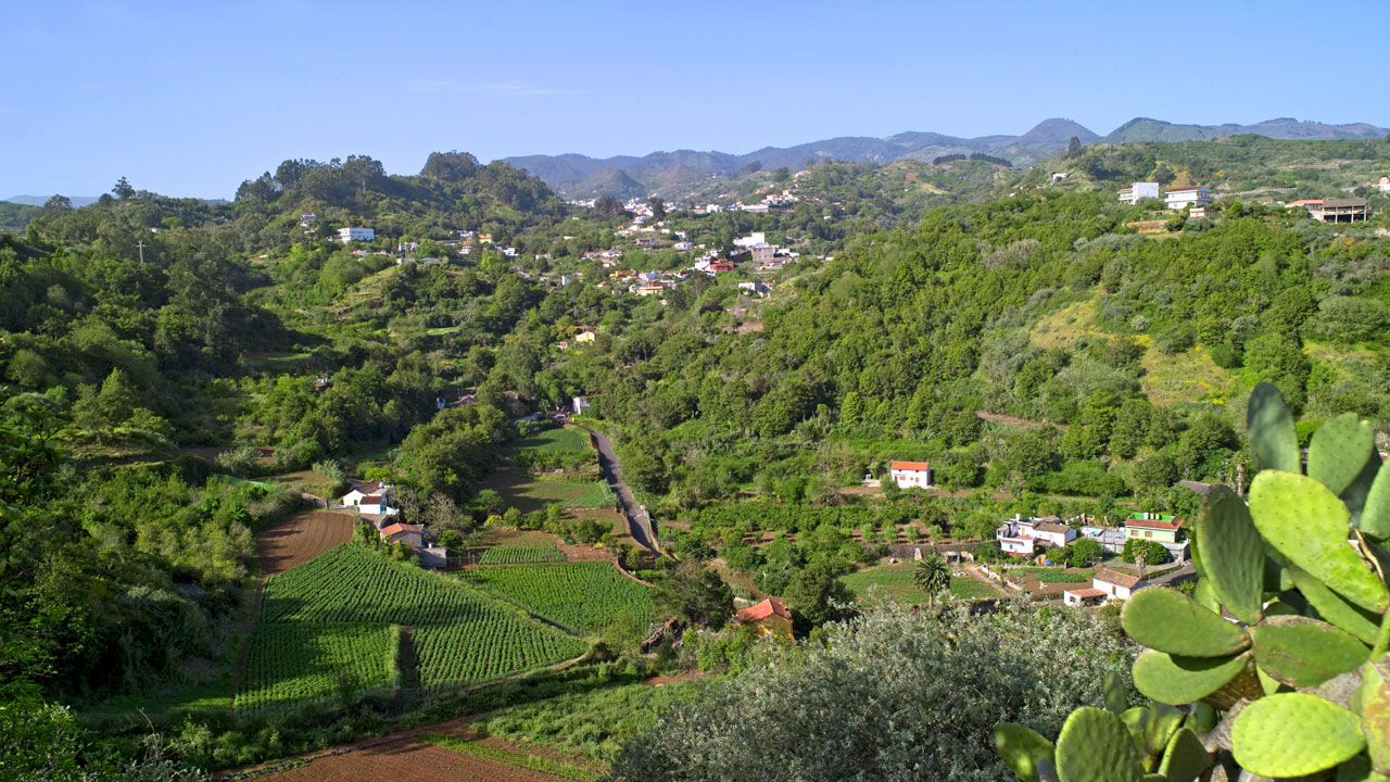 Vista de Valleseco, municipio de Gran Canaria