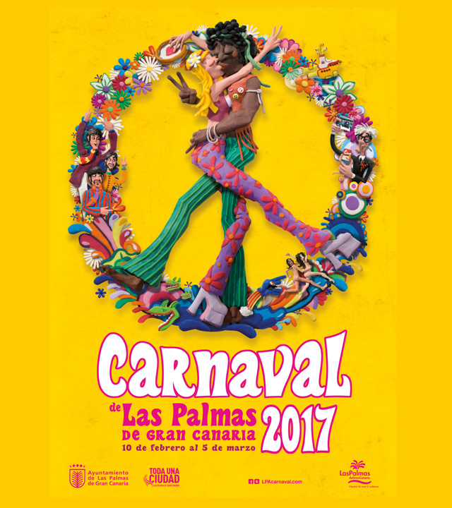 Cartel anunciador del Carnaval de Las Palmas de Gran Canaria 2017