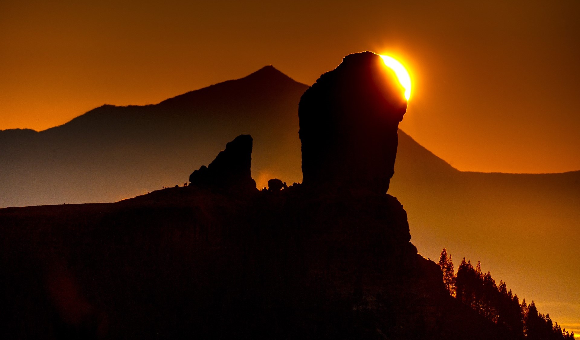 Atardecer en el Roque Nublo