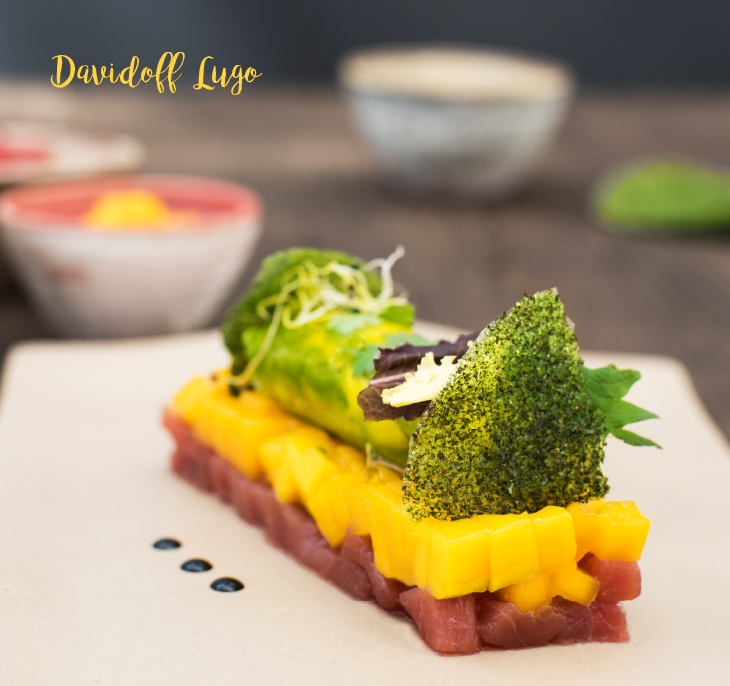 Tartar de atún rojo, mango y aguacate