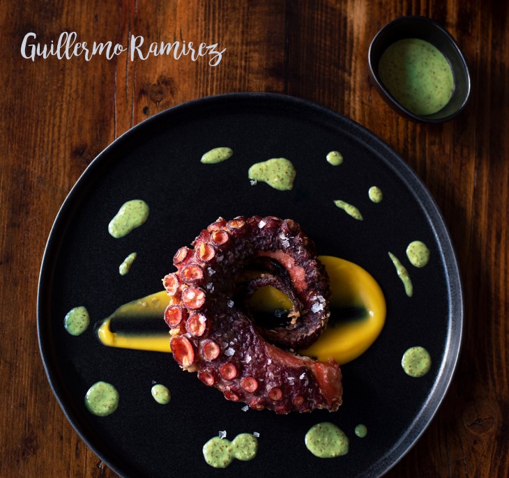 Receta de pulpo del chef Guillermo Ramírez