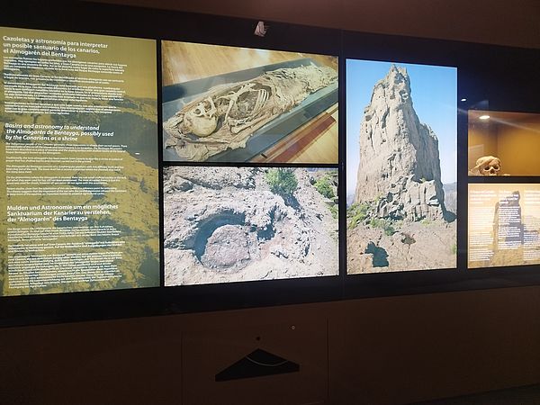 Muestra de la exposición del Centro de Interpretación del Roque Bentayga, en Gran Canaria.