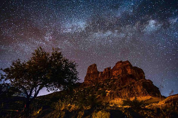 Roque Bentayga cielo estrellado