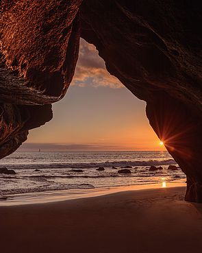 Atardecer desde las cuevas de Taurito